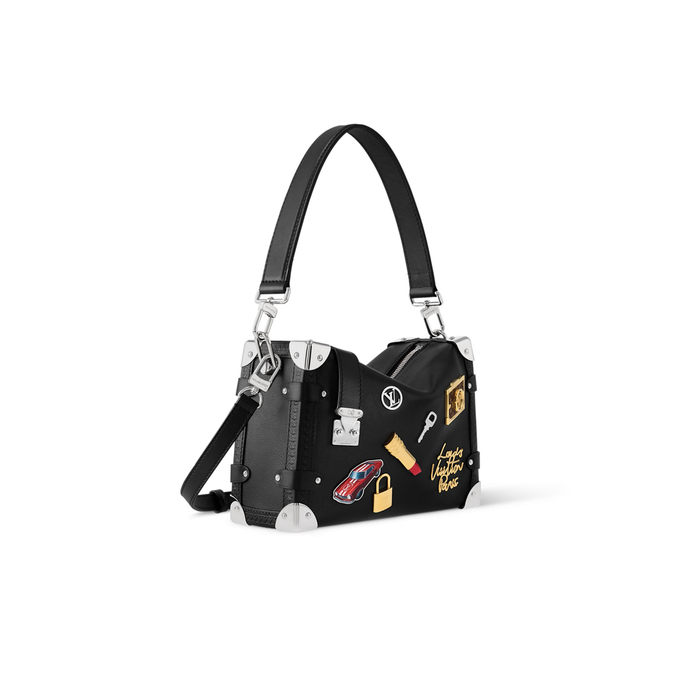 LOUIS VUITTON SIDE TRUNK MM FASHION LEATHER M25568 (23.5*16*8.5cm)